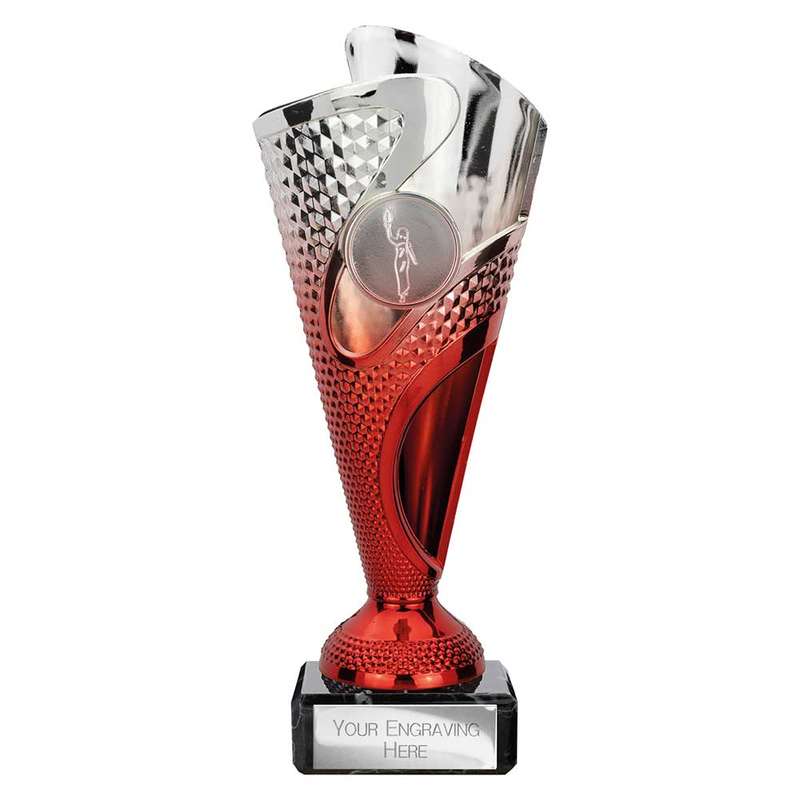 Rodeo Trophy Silver & Red